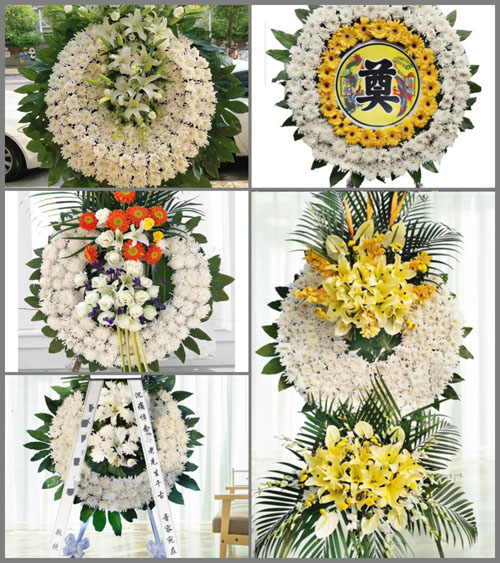 上海奉贤区南桥镇沈陆村花圈速递